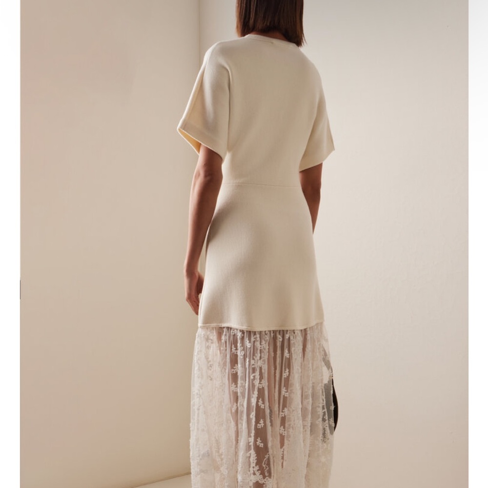 Sea New York Cream Midi Dress with Lace Skirt NEW WITH TAGS - Picture 4 of 4